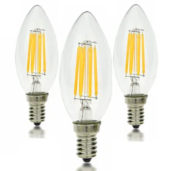 E27 E14 LED Bulb למשוך זנב LED מנורת אור פנימיות 110V 220V 2W 4W 6W LED נברשת חם, לבן קר לקישוט הבית