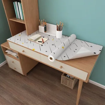 שולחן עמיד למים שמן הוכחה עצמית דבק PVC רהיטים לשיפוץ מדבקות הארון הדלת טפט ויניל עבה נייר קיר תפאורה