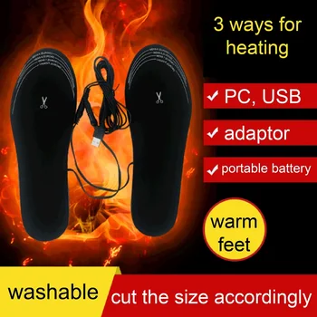USB מחוממת הנעל הרגליים חמה גרב כרית מחצלת חימום חשמלית מדרסים רחיץ תרמי מדרסים יוניסקס LJ1101