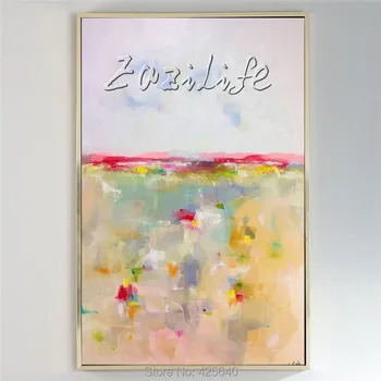 מודרני מופשט צבע צבועים ביד ציור שמן ישיבה חדר קישוט צבע painting17-11