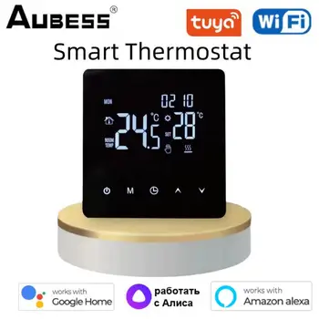Tuya WiFi חכם התרמוסטט מסך מגע LCD עבור טמפרטורת מים חשמלי קומה HeatingRemote בקר באמצעות Alexa הבית של Google