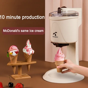 220V/20W גלידה מכונה אוטומטית מלאה 1 ליטר קיבולת גבוהה מיני אלקטריק פירות להכנת גלידה DIY מטבח לילדים הלבנת רול