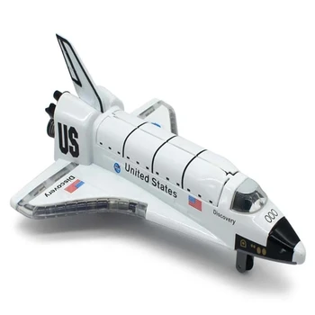 1:100 סגסוגת מעבורת החלל למות יצוק חלליות בחלל המטוס חללית מודל 19Cm אורך עם אור מוסיקה לילדים, צעצועים
