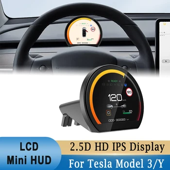 3.54 אינץ ' LCD Mini האד מד מהירות עבור טסלה מודל 3 מודל Y 2.5 D HD IPS התצוגה UI1/UI2/UI3/UI4 תמיכה לוח המחוונים במכונית מטר