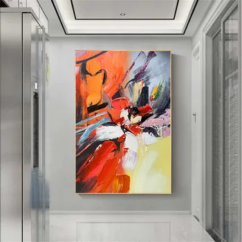 טהור יד-צבוע בד מופשט ציור שמן מינימליסטי אופנה אמנות מודרנית-קיר הבית קיר חדר מרפסת חדר מגורים, חדר שינה חיים