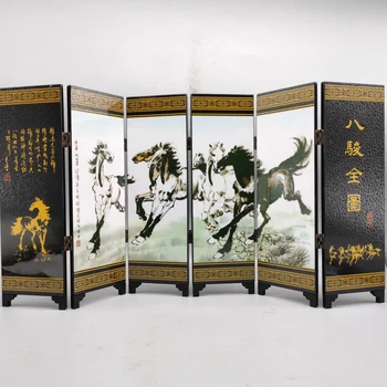 סין לאסוף מעודן עץ Lacquerware ציור מזל
