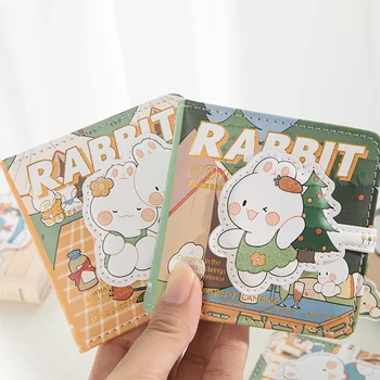קוריאה ההגירה מיני קריקטורה מחברת אלבום תמונות מיני ארנב צבעוני דף פו ספר כיס התלמיד את שיעורי הבית הבחורה לב המדריך קטן
