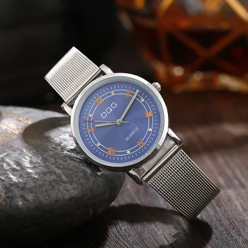 הנחה אופנה שעונים לנשים של המותג DQG רשת חגורת שעון הרומית מידה קוורץ שעוני יד מתנת החברה צופה מכירות