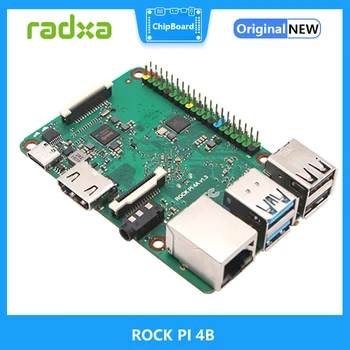 רוק פאי 4 Rockchip לוח RK3399 במהירות גבוהה גרסה OP1 SBC/מחשב בודד על הסיפון eMMC תואם הרשמי פטל Pi