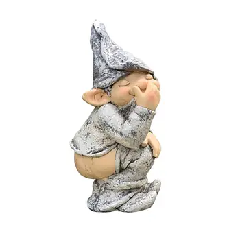 תצוגה עובש סימולציה מצחיק Gnome צעצוע מיניאטורי גמד פסלון פסל גינון במשרד העבודה עיצוב חדר השינה מטורף מתנה