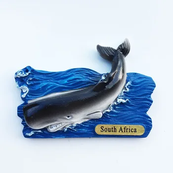QIQIPP יצירתי מגנטי מקרר להדביק אפריקה בקייפ טוב מקווה להציג לוויתן גדול סנפיר תיירות ההנצחה