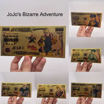 100pcs/lot ג ' וג ' ו-ס-ביזארי-הרפתקאות אנימה זהב יפני ₪ כרטיסים עבור אוהדים איסוף המתנה.