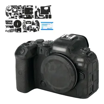 קיווי נגד שריטות גוף מצלמה מדבקה נגד שקופיות מצלמה כיסוי קישוט עבור Canon EOS R6 מגן העור הסרט ערכת צל שחור