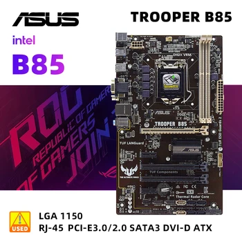 ASUS חייל B85+I3 4150 cpu LGA 1150 לוח האם קבוצה 2×DDR3 16GB Intel B85 PCI-E 3.0 4×SATA III USB3.0 VGA ATX
