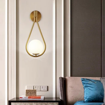 נורדי יצירתי LED מנורת קיר הסלון מתכת מודרני מינימליסטי המיטה לקיר לילה אור שינה גופי תאורה לעיצוב הבית
