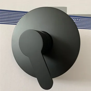 MTTUZK פליז מוצק קיר רכוב 1 1 כניסת שקע מקלחת מים ברז בורר שחור יחיד מים קרים ברז 2 דרך שסתום