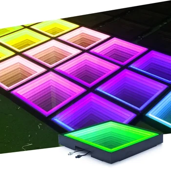 הנמכר ביותר IP67 RGB מראה צבעוני שביל החתונה חיצוני 3D LED, רחבת הריקודים