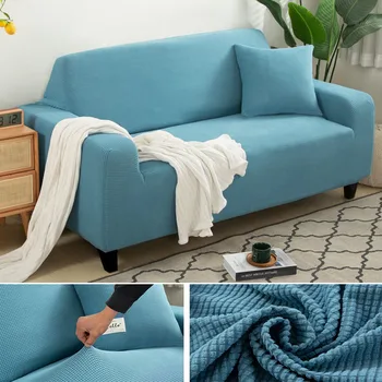 מוצק צבע הספה כיסוי אלסטי ספה מכסה עבור הסלון לעבות בפינת הספה לכסות הביתה הכיסויים 1/2/3/4 מושבים