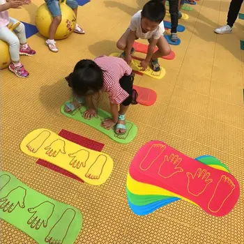 4Pcs ילדים קצף אווה קומה התינוק לשחק מחצלת זוחל פעילות יד הרגליים המשחק קנגרו קפיצה חושי צעצועים אוטיזם ציוד כושר