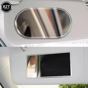 1PC אוניברסלי לרכב הפנים מראה הפנים המכונית נייד נירוסטה מראת איפור אוטומטי מגן HD קוסמטיים מראות אביזרים