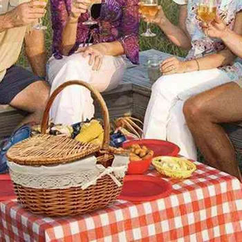 המשפחה גינון פרח סל עם קיבולת גדולה סביב לטפל מושלם לאחסון מגוון רחב של מזונות ויין