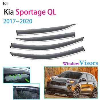 4x-Windows הקסדות עבור Kia Sportage QL 4 2017 2018 2019 2020 ההסתה Winshield צל השומר אביזרי רכב עם גגון שמש גשם לקצץ