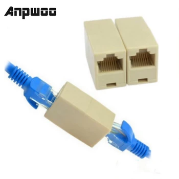 ANPWOO 10pcs RJ45 Cat5 8P8C מחבר שקע מצמד עבור סיומת פס רחב רשת Ethernet LAN כבל מצטרף לחבר Extender