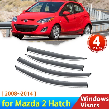 העלה מגינים על Mazda2 צוהר דה ד. ה. 2008~2014 מאזדה 2 Demio אביזרי רכב Windowa מגן גשם הגבה שומרים אוטומטי כיסוי מגן