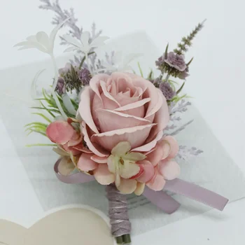 BAIFUMINGYI ורוד Artifical פרחים הפרחים היד פרחים שושבינה צמיד השושבינים אביזרים החתונה