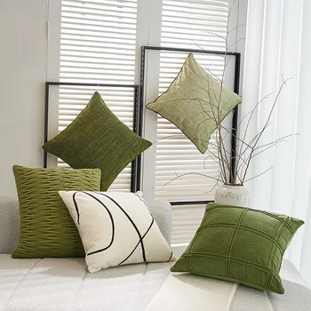 נורדי אור ירוק יוקרה כרית כיסוי מודרנית, מינימליזם במקרים הכרית בבית בסלון ספת המיטה כרית כיסוי דקורטיבי