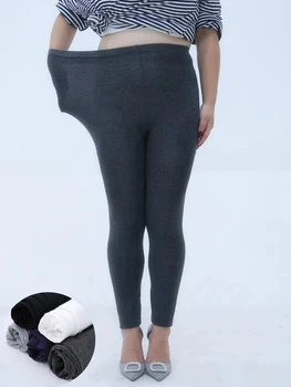 NDUCJSI גבוהה המותניים בתוספת גודל חותלות ספורט מכנסיים אלסטיות גבוה לעבות גמיש מוצק ארוך רך בנות אוורור מכנסיים