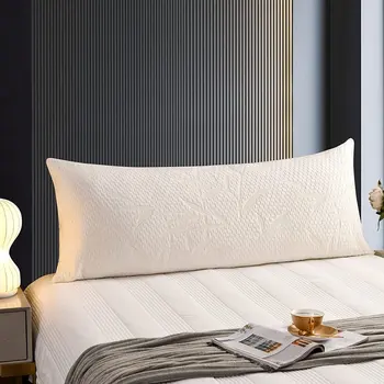 כרית גוף למבוגרים על המיטה עם כיסוי במבוק הגוף מקרה כרית גדולה המשרד קירור מיקרופייבר להכניס לבן - 20 x 54 אינץ