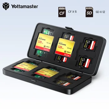 Yottamaster B12 כרטיס זיכרון תיבת אחסון תמיכה TF/SD/CF/SSD/U דיסק/כרטיס מיקרו SD תיבת אחסון ABS מעטפת Dustproof Shockproof