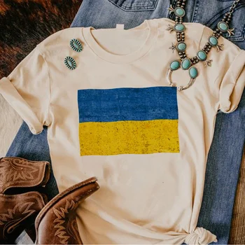 Ucraina Ucrania אוקראינה חולצת טי נשים harajuku גרפי מצחיק העליון ילדה 2000 מצחיק y2k בגדים