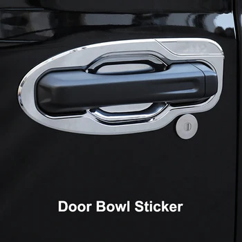 QHCP המכונית החיצוני הדלת קערה מסגרת מכסה לוח מדבקות ABS סיבי פחמן שחור אלקטרוליטי כסף על ג ' יפ רנגלר 2018-2021