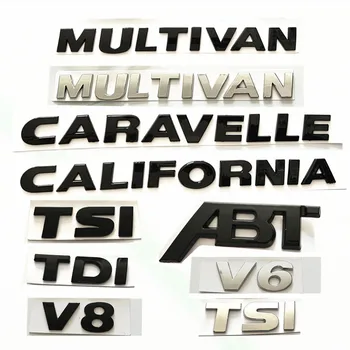 12-15 Multivan T5 16-18 קליפורניה V8 V6 ABT TDI TSI פארק ליין אותיות סימנים הזנב דקורטיביים מדבקות לרכב Boda
