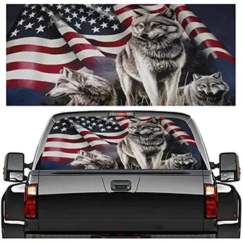 חלון אחורי המשאית את המדבקה מדבקה, דגל ארה 