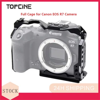 Topcine R7 הכלוב עבור Canon EOS R7 מצלמה עם שחרור מהיר צלחת רכבת,קר הנעל הר עבור מיקרופון אור LED צילום הכלוב