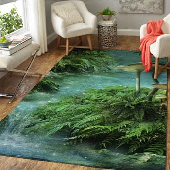 פסיכדלי עשבים 3D על כל הדפסה שטיח שטיח הסלון שטיחון פלנל הדפסה השינה החלקה, הרצפה, השטיח 06