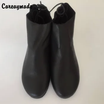 Careaymade-אמיתיים מגפי עור winterand סתיו חדש בעבודת יד השכבה העליונה רטרו עור רך רך סוליות נעלי נשים מגפיים בסגנון