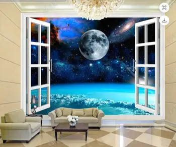 מותאם אישית ציור קיר טפט 3d הנוף מחוץ לחלון, את וחמוד קישוט הבית תמונות טפט לקירות 3 d סלון