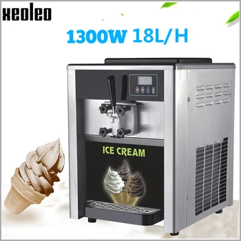 XEOLEO רכה גלידה מכונת 18L/H הטעמים להכנת גלידה נירוסטה מסחרי יוגורט מכונת קירור אוויר 220/110V