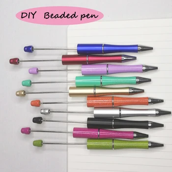 2pcs DIY חרוזים עט כדורי Beadable עט עט כתיבה חמוד 
