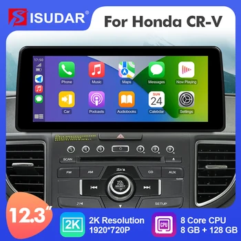 ISUDAR 12.3 אינץ אנדרואיד 12 רדיו במכונית עבור הונדה CRV-CR-V 2012-2016 GPS אוטומטי מולטימדיה סטריאו נגן Carplay מצלמת רשת 4G 2 Din