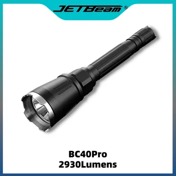 JETbeam BC40 Pro 2930Lumnens נטענת USB כוח על ידי 2*18650 סוללה U-צורה זנב מתג הגנה עצמית טקטי Troch