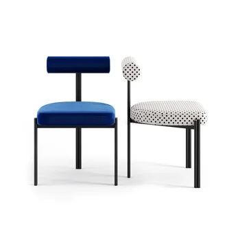 לבן פינת אוכל כסאות סלון Nordic Lounge מודרנית מעצבים סלון כסאות הבר משענת גב יוקרה Sillas De Comedor ריהוט הבית