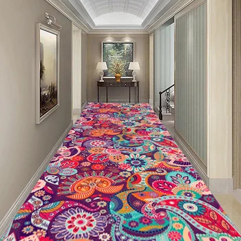 בוהמיה מסדרון מסדרון שטיחים פרחים השטיח בסלון מרוקאי השינה מעבר רץ הביתה מטבח שטיח נגד החלקה לשטיח