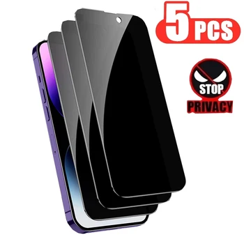 1-5Pcs אנטי מרגלים זכוכית מחוסמת עבור אפל 8 פלוס SE 2022 הפרטיות מגן מסך IPhone 15 14 11 Pro XS מקס X XR 13 12 מיני הסרט